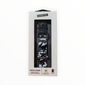 Q5-N Casetify Impact Band For Apple Watch 42, 44, 45,‎ & 49mm - Black/Gray Camo